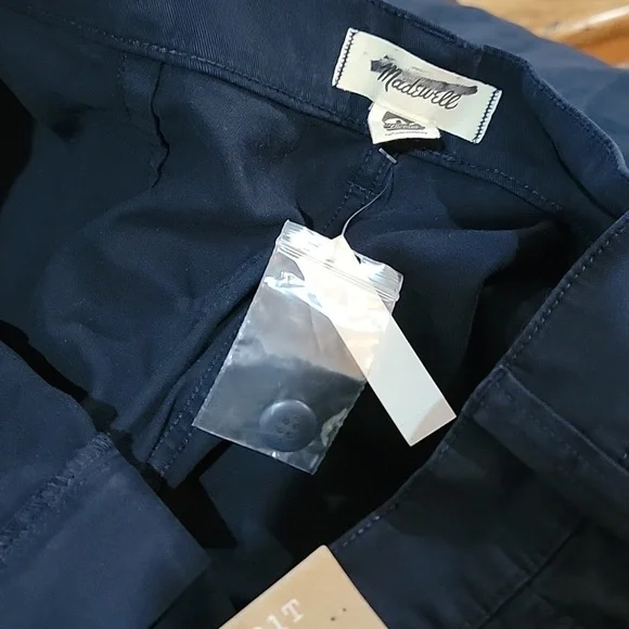 Madewell Emmett Wide-leg pants Navy size 33 petite - Picture 5 of 5